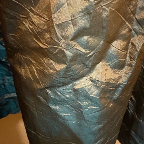 DKNY 100% Silk Pleated Midi Skirt in Opal Blue Gray – Size 10 NWT ($345 Retail) - Picture 12 of 16